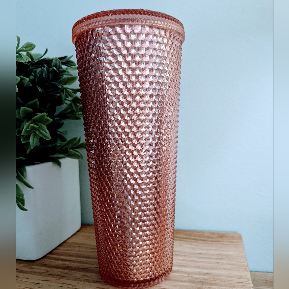 Starbucks Rose Gold Venti Tumbler Studded Spike Hologram‎ Cup 24oz - Picture 4 of 8